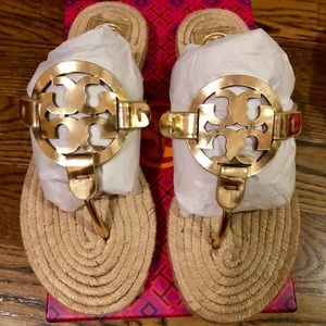 Tory Burch Miller Metallic Espadrille Sandal
